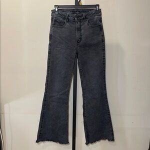 American Eagle Outfitters Dark Gray Flare Jeans